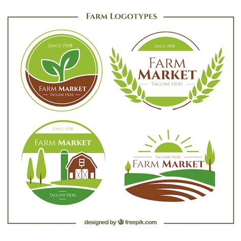 Collection Of Green Farm Logo Vector Premium Download