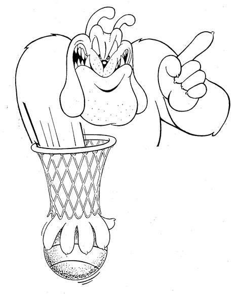 An Image Of A Cartoon Character Holding A Basketball In A Basket With His Arm Out