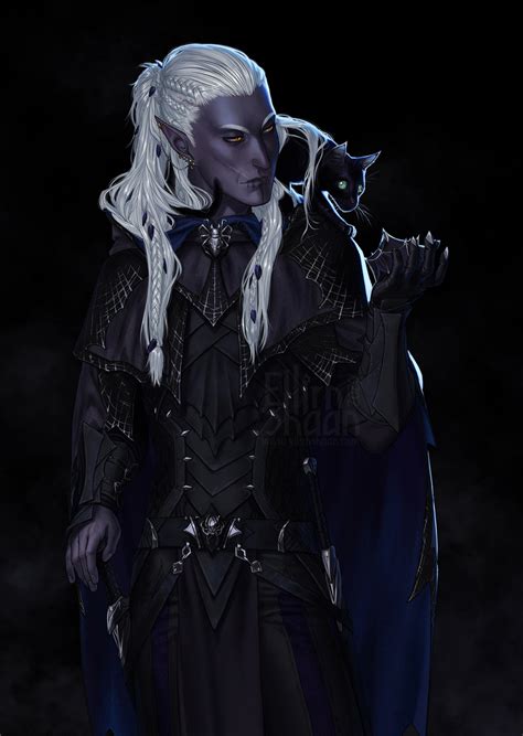 Commission Nadril And Nedjem By Ellirhshaan On Deviantart Drow Male Dark Elf Male Drow Drow