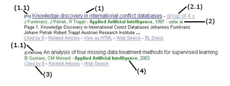 Pro tips for your literature search. Two typical records of a Google Scholar result. Search was ...