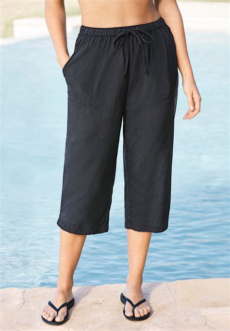 Capri Pants For Women Womens Plus Size Stretch Capri Pants Slim