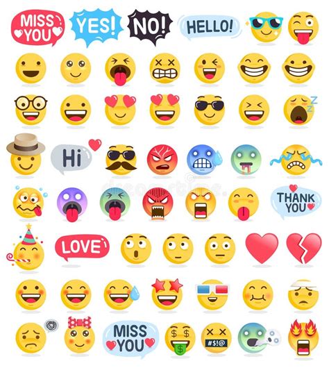 Iconos De Emoji Emoticons Para El índice De Nivel De Satisfacción