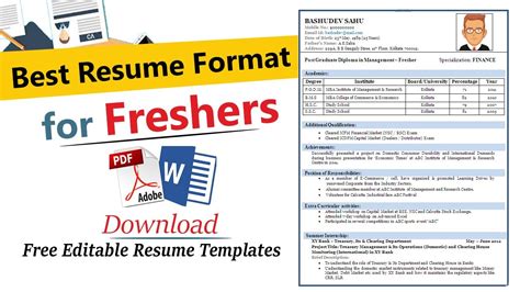 And in case you are a fresher. Resume format for freshers |Best resume format for ...