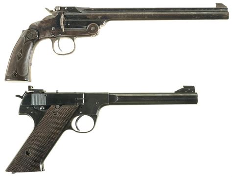 Two Pistols A Smith And Wesson 2nd Model Single Shot Pistol