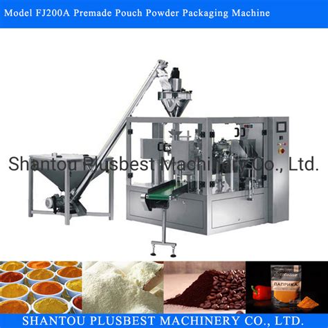 Doypack Zipper Pouch Coffee Powder Filling Packaging Machine China Powder Filling Machine And
