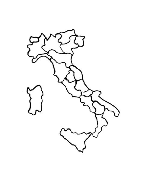 Cartina Italia Regioni Bianco E Nero Wrocawski Informator