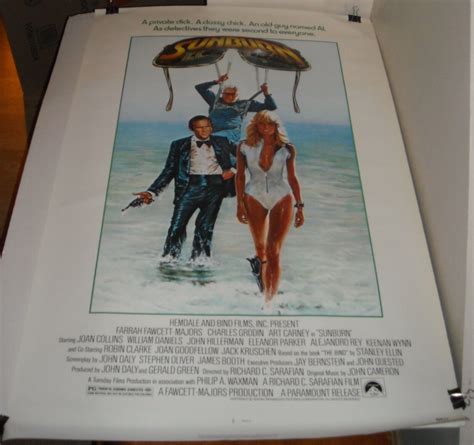 Rolled Sunburn Sheet Movie Poster Farrah Fawcett Majors Charles