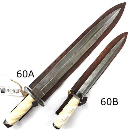 Medieval Short Sword Large Dagger Damascus Steel 60a Boots By Bohemond