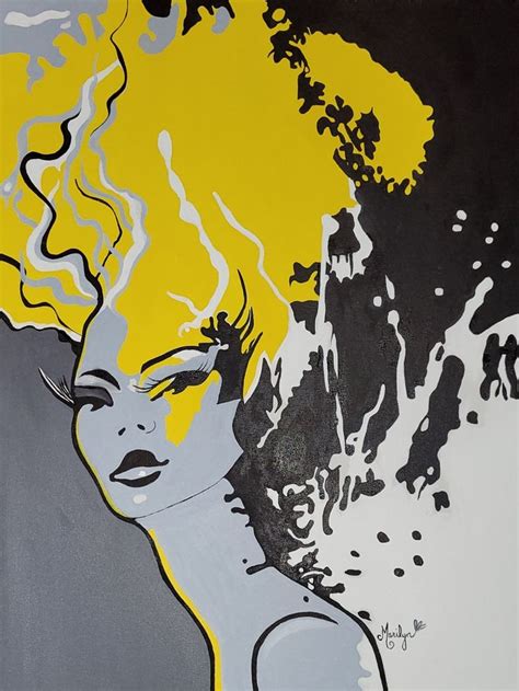 A Painting Of A Woman With Yellow Hair