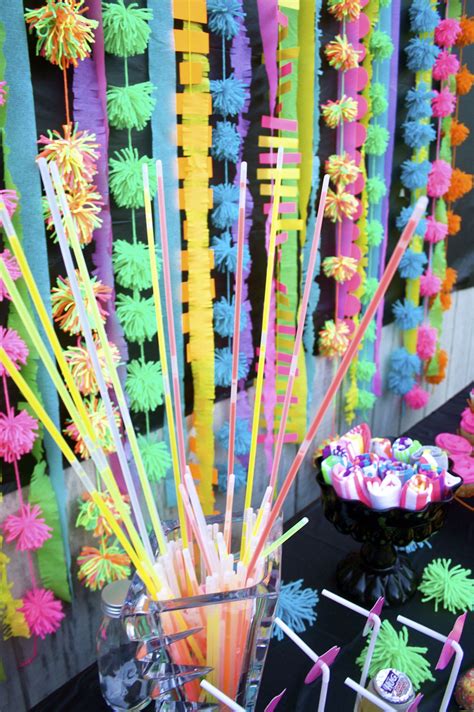 150+ glow party captions for instagram, birthday, christmas, halloween pictures. Neon 13th Birthday Party. Glow sticks for decor and when ...