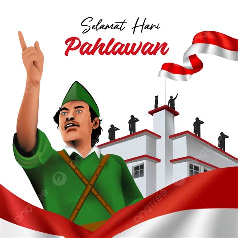 Dia Dos Heróis Hari Pahlawan Bung Tomo Bendera Indonésia No Hotel