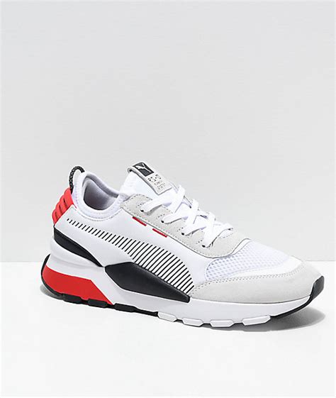 Raspaw Red And White Puma Running Shoes