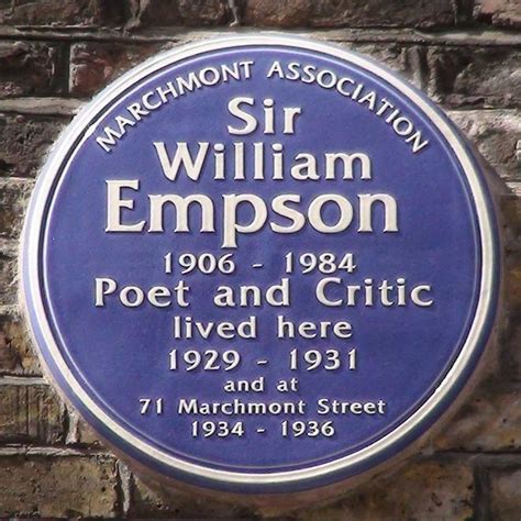 Sir William Empson London Remembers Aiming To Capture All Memorials