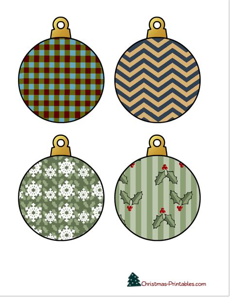 55 Free Printable Christmas Ornaments Templates And Coloring Pages