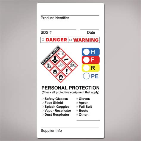 Avery Ghs Secondary Container Labels Waterproof Chemical Resistant