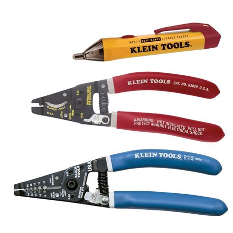 Klein Tools 3 Piece Electrical Wiring Cutter Stripper Pliers Voltage
