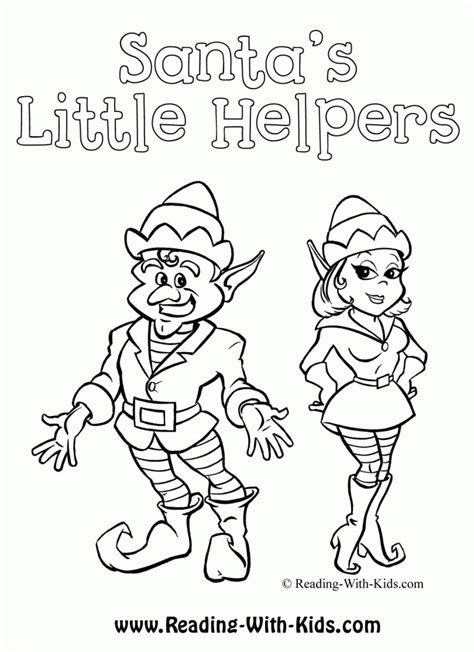 Easy Christmas Elf Elves Coloring Pages Laptopezine Coloring Home