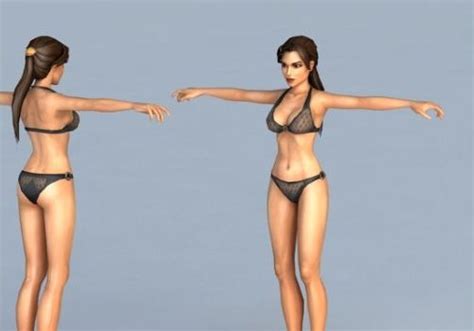 Character Lara Croft Bikini Free 3d Model Max 123free3dmodels