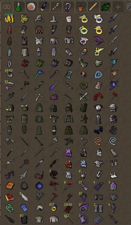 Osrs The Bank Of A Well Organized Maxed Main Rbanktabs