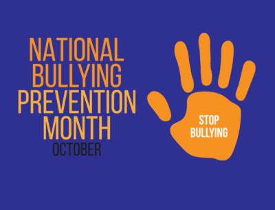 October Is National Bullying Prevention Month Idea Public Schools