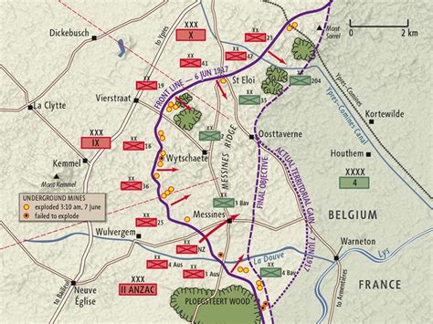 Battle Of Messines Map Nzhistory New Zealand History Online