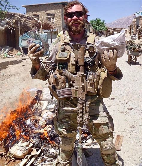 Special Air Service Regiment Sasr Trooper Burning Taliban Drugs And Money During Operations