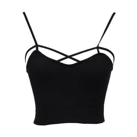 Summer Sexy Lady Women Tanks Camis Cut Out Caged Bra Strappy Corset Bralette Crop Bikini Top
