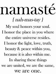 Namaste Definition Quote Vinyl Decal | Yoga quotes ...