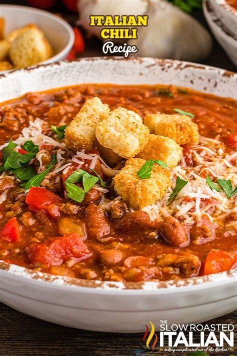 Italian Chili Is A Comfort Food Meal With A Mediterranean Feel With Warm And Cozy Flavors This