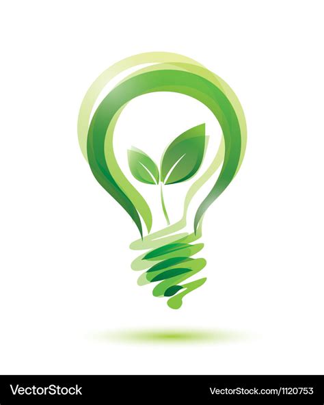 Green Bulb Eco Energy Concept Royalty Free Vector Image