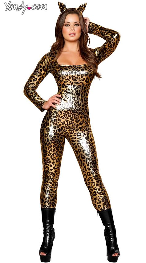 sexy leopard costume leopard catsuit costume metallic leopard costume 60 kitty pinterest