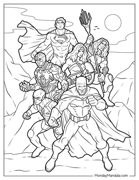 Justice League Coloring Pages How To Draw Batman Supe