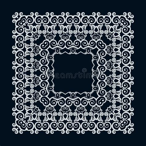 Abstract Mono Line Pattern Frames Stock Vector Illustration Of