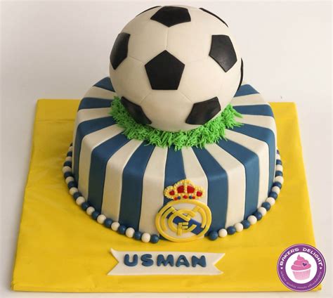 Real Madrid Football Cake Soccer Cake Cake Football Cake