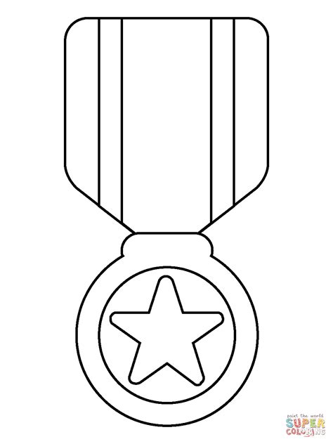 Military Medal Emoji Coloring Page Free Printable Coloring Pages