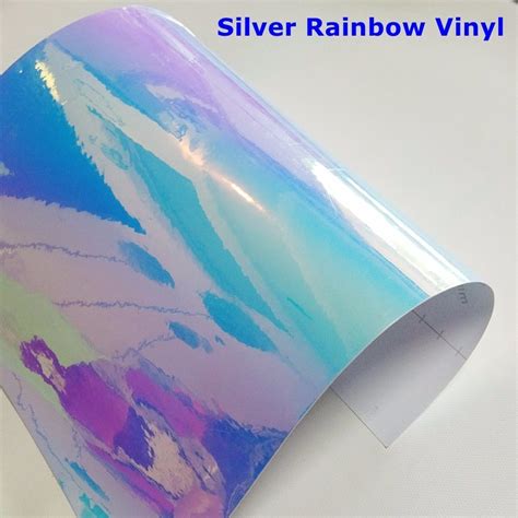 Silver Rainbow Chrome Self Adhesive Craft Cut Vinyl Decal Vinyl China
