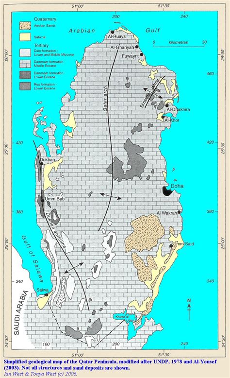 Qatar cities by map count.sort by name. Qatar Geology, Sabkhas, Evaporites and Desert Environments ...