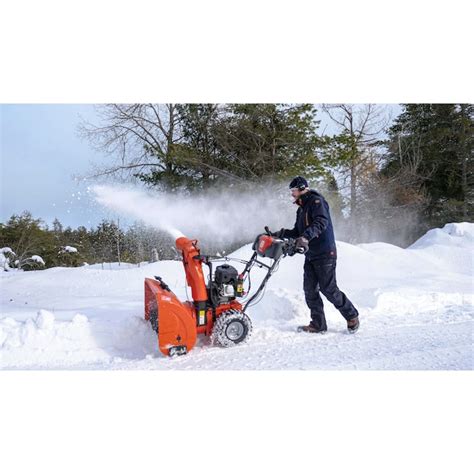Husqvarna St224 24 In Two Stage Self Propelled Gas Snow Blower In The