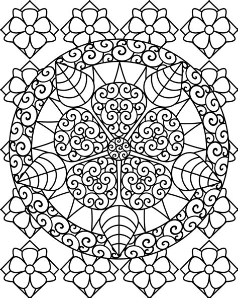 Printable mandala coloring pages from monday mandala. Art therapy coloring pages to download and print for free