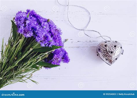 Bouquet Of Blue Cornflowers Stock Image Image Of Beauty Blossom