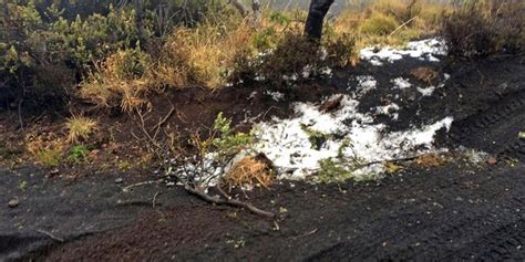 Hawaii Sees Snow From Winter Storm For First Time In State Park On Maui
