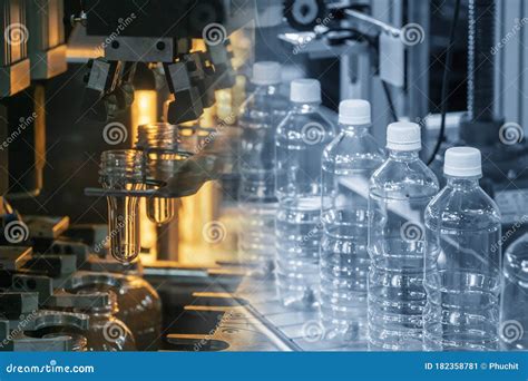 The Abstract Scene Of Tube Preform Shape Of Bottles Preheat Process And