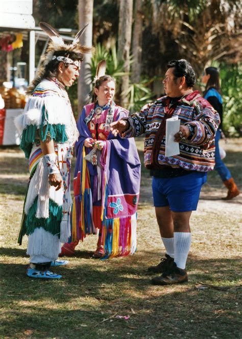 Florida Memory Indians Dressed Up At The Brighton Seminole