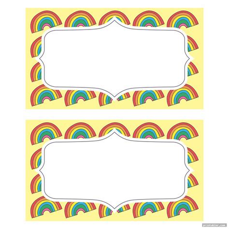 Printable Rainbow Labels