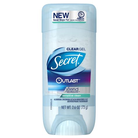 Secret Outlast Clear Gel Antiperspirant Deodorant For Women Sensitive