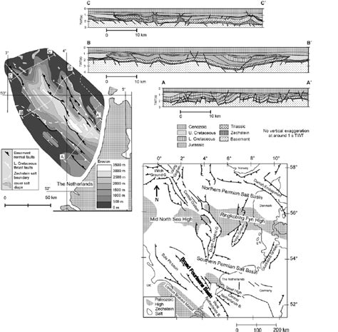 Structural Map And Line Drawing Interpretation Of Seismic Sections