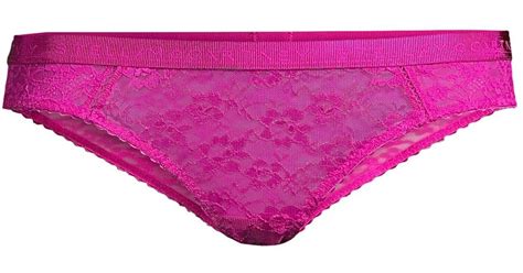 Stella Mccartney Linda Lace Bikini Briefs In Pink Lyst