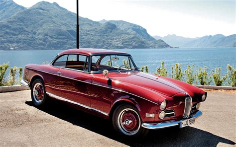 1956 Bmw 503 Coupe Retro Vehicles Cars Auto Old Classic Wheels Red Chrome Scenic