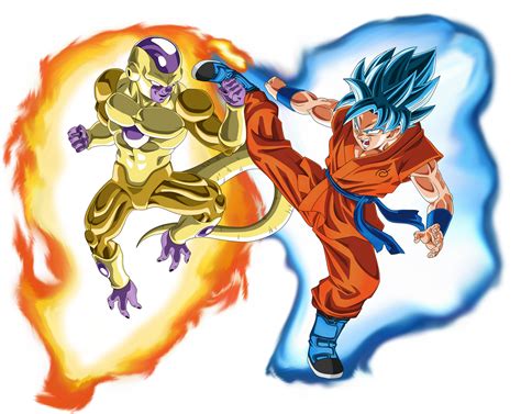 Gold Frieza Vs Ssgss Goku Aura By Dragonballaffinity On Deviantart