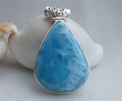 Larimar Pendant Gorgeous Jewel Handmade In Sterling Silver Etsy Norway